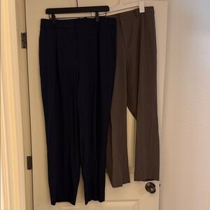 Uniqlo Black and Brown Women's Trousers - Pair